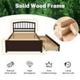 thumbnail image 5 of PAPROOS Wood Platform Bed with Storage, Twin Size Bed Frame with 2 Drawers, No Box Spring Needed, Espresso, 5 of 11