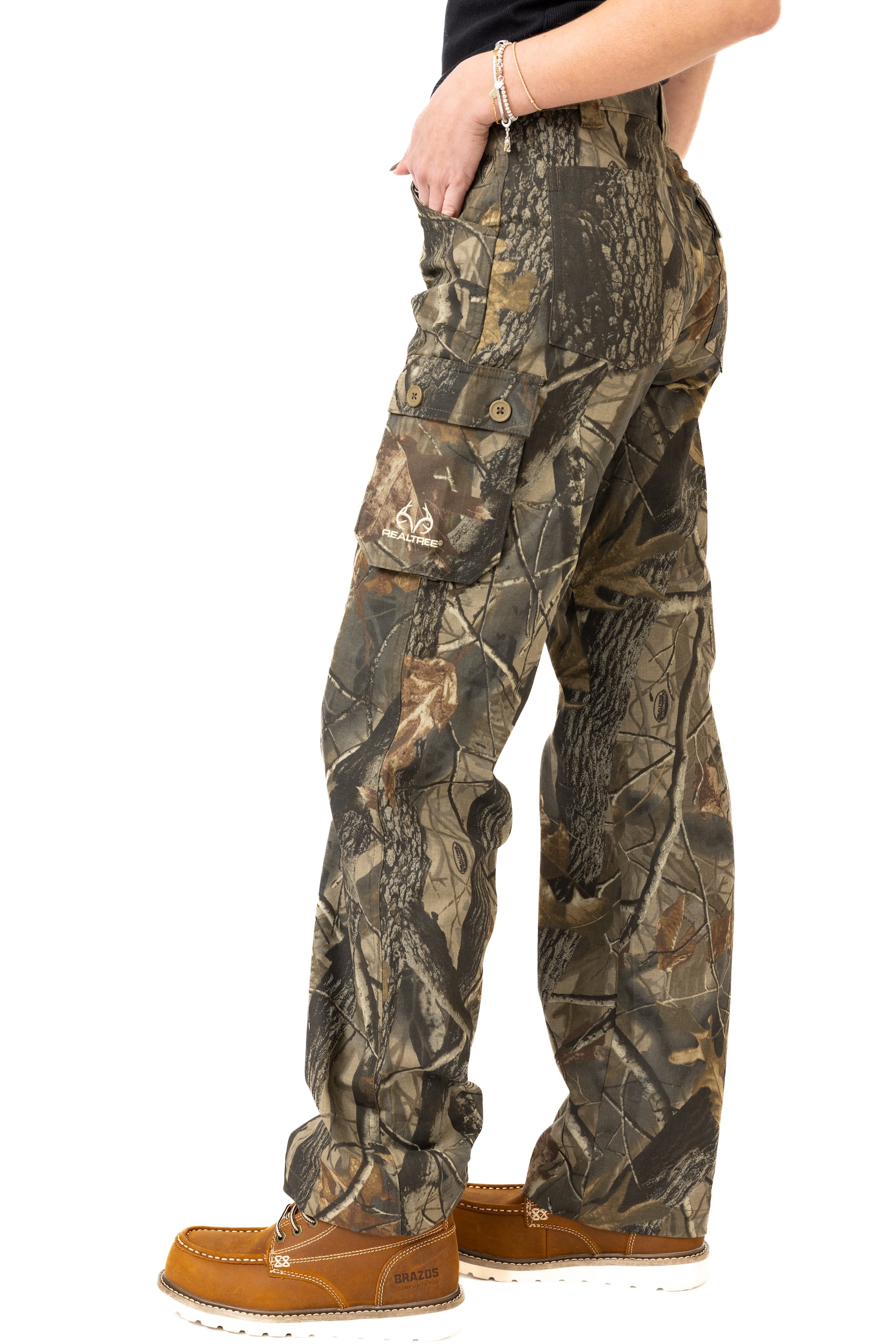 Realtree Women's Camo 6-Pocket Cargo Hunting Pants | Durable, Lightweight Outdoor Appare | Size XS-3XL