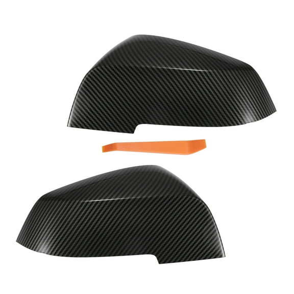 Unique Bargains Pair Car Rear View Mirror Cover Cap Replacement Carbon Fiber Pattern for BMW 328i 2012-2016 for BMW 340i