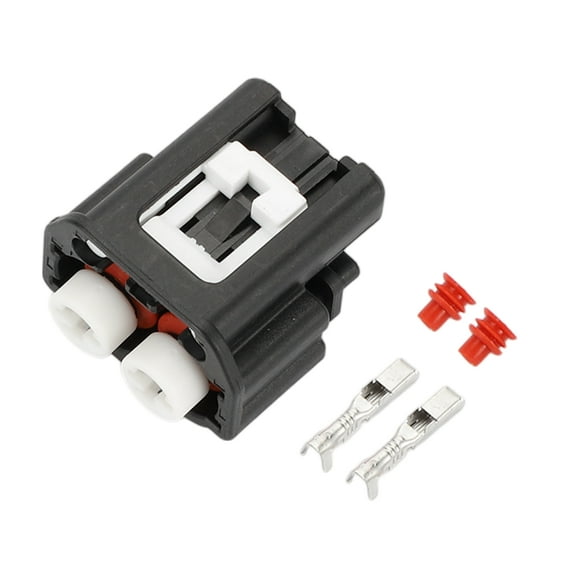 Unique Bargains 2Pin Crankshaft Position Sensor Connector Plug Waterproof Female Wire Terminal Connector for Toyota 1Set