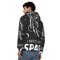 thumbnail image 4 of Naloa I Need More Space Men’s Hoodies, Zip up Hoodie, Sweatshirts,Hoodies for Men Sizes S-3XL-XX-Large, 4 of 5