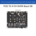 thumbnail image 3 of for 5 PCIe to 4-CH M.2 NVMe Adapter Board (EU), 3 of 5
