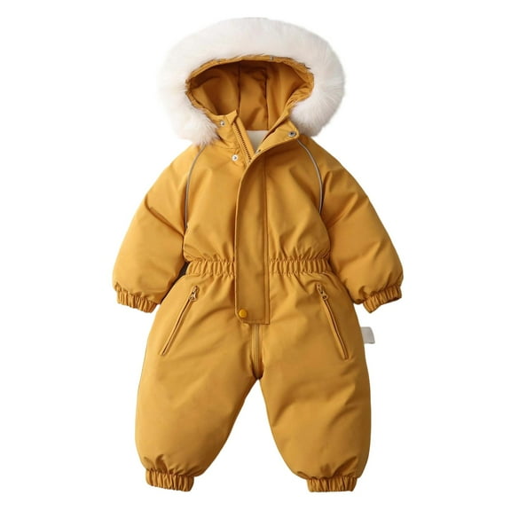 REDARER Heavyweight Two Tone Snowsuit for Boys Winter Ski Jumpsuit Outdoor Insulated Windproof Romper with Durable Fabric for Cold Weather Adventures,Size:3-4 Years