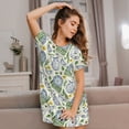 thumbnail image 3 of Easygdp Vintage Utensils Camisón de manga corta para mujer, informal, estampado, 3 of 6