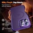 thumbnail image 6 of for iPhone 14 Pro Max Case Magnetic Compatible with MagSafe Slim Translucent Matte Phone Case Cover 6.7 inch, Deep Purple, 6 of 14