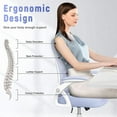 thumbnail image 5 of Ergonomic Office Chair, Mid Back Desk Chairs with Adjustable Height, Swivel Chair with Flip-Up Arms and Lumbar Support, Breathable Mesh Computer Chair for Home/Study/Working, Dark Black, 5 of 7