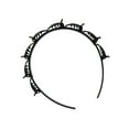 thumbnail image 2 of Hair Clip Double Band Non-slip Hair Hoop Multi Layers Hollow Design Headband Head Accessory, Black, 2 of 9