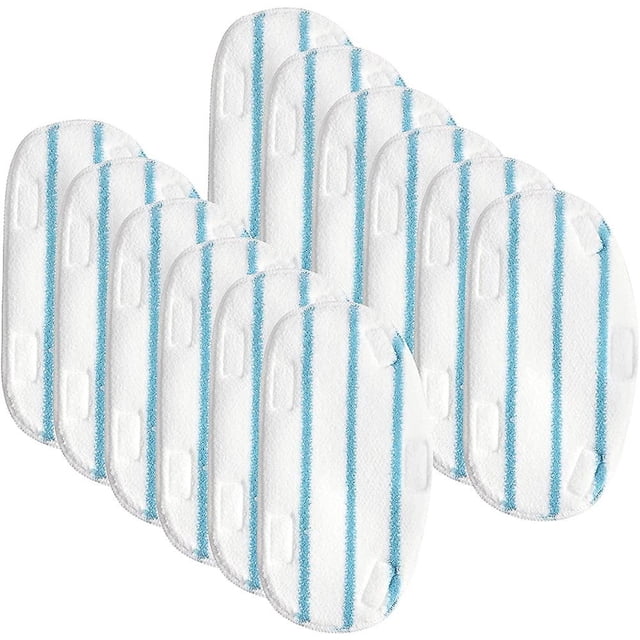 Paquete de 12 almohadillas de microfibra de repuesto para trapeador a vapor