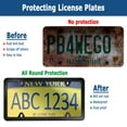 thumbnail image 2 of License Plate Cover and Frame - Clear Flat Car Tag Protector& Black Aluminum Frame Holder, 2 Sets, 2 of 9