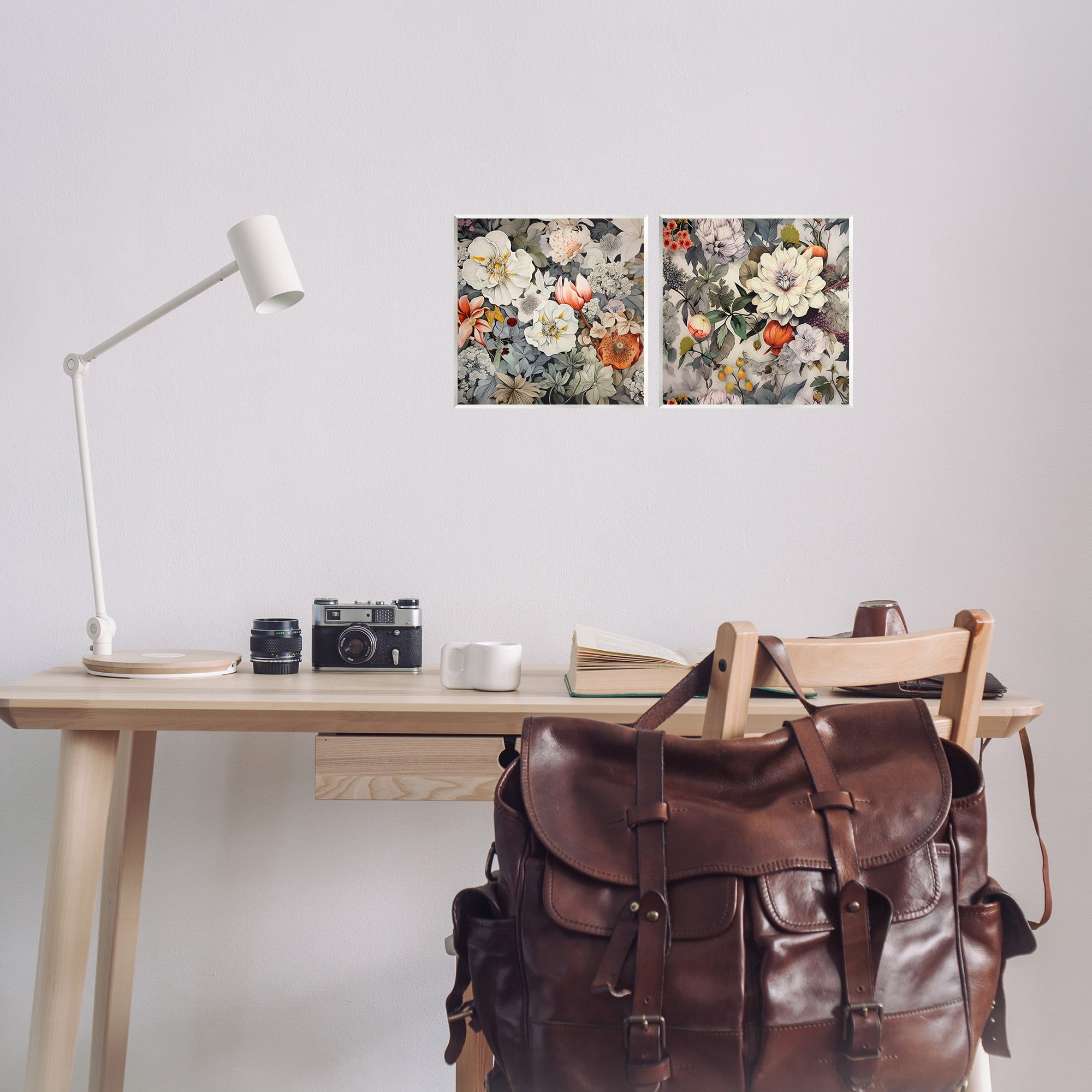 Stupell Industries Vintage Blooms Arrangement Botanical & Floral Painting Unframed Art Print Wall Art, 12 x 12, Set of 2