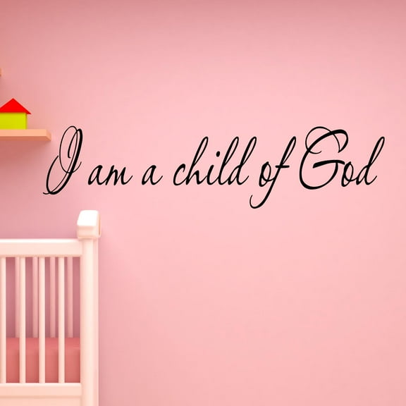 VWAQ I Am a Child of God Inspirational Wall Art Quote Nursery Decals Home Decor Saying