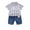 Gray, variant on Xinhuaya Toddler Baby Boy Short Sleeve Shirt & Shorts Set 1T 2T 3T 4T Outfits Summer Clothes