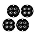 thumbnail image 2 of 4x Ruedas giratorias Ruedas giratorias de rotación de 360 grados Ruedas giratorias para de acero negro Cola rodillo de ricino, 2 of 8