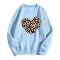 thumbnail image 4 of Love Heart Sweatshirt for Women Graphic Shirts Casual Leopard Print Long Sleeve Pullover Top, 4 of 4