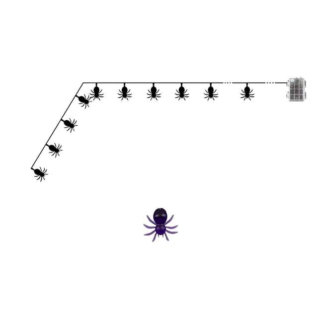 10 Led Purple Spider String Lights 59In Battery Powered For Outdoor Indoor Halloween Decor Yard Home Party Lighting S