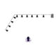 thumbnail image 2 of Uuiauoio 20 LED Purple Spider String Lights Battery Powered for Indoor Outdoor Halloween Party Yard Home Decorations, 2 of 6
