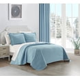 thumbnail image 2 of NY&C Home Ridge 7-Piece Quilt Set Contemporary Y-Shaped Geometric Pattern, Queen, Blue, 2 of 4