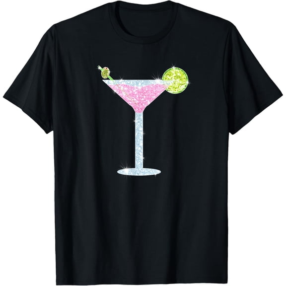 Martini with Lime Cocktail Party Drinking T-Shirt