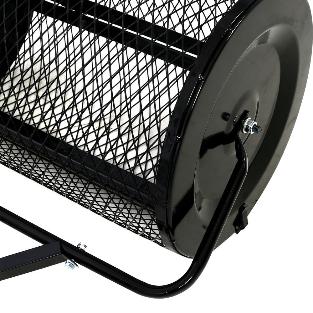 Barara King Peat Moss Spreader, Spreader for Lawn and Garden,Peat Moss Spreader 24inch, T shaped Handle for planting seeding,Lawn and Garden Care Manure Spreaders Roller