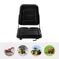 thumbnail image 3 of Black PVC Universal Forklift Seat with Sliding Track Lawn Mower & Tractor Seat, 3 of 12