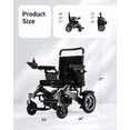thumbnail image 3 of Morrean Foldable Electric Wheelchair 25 Miles Range All Terrain Motorized Wheelchairs for Adults Senior,300 lbs,Black Silver, 3 of 12