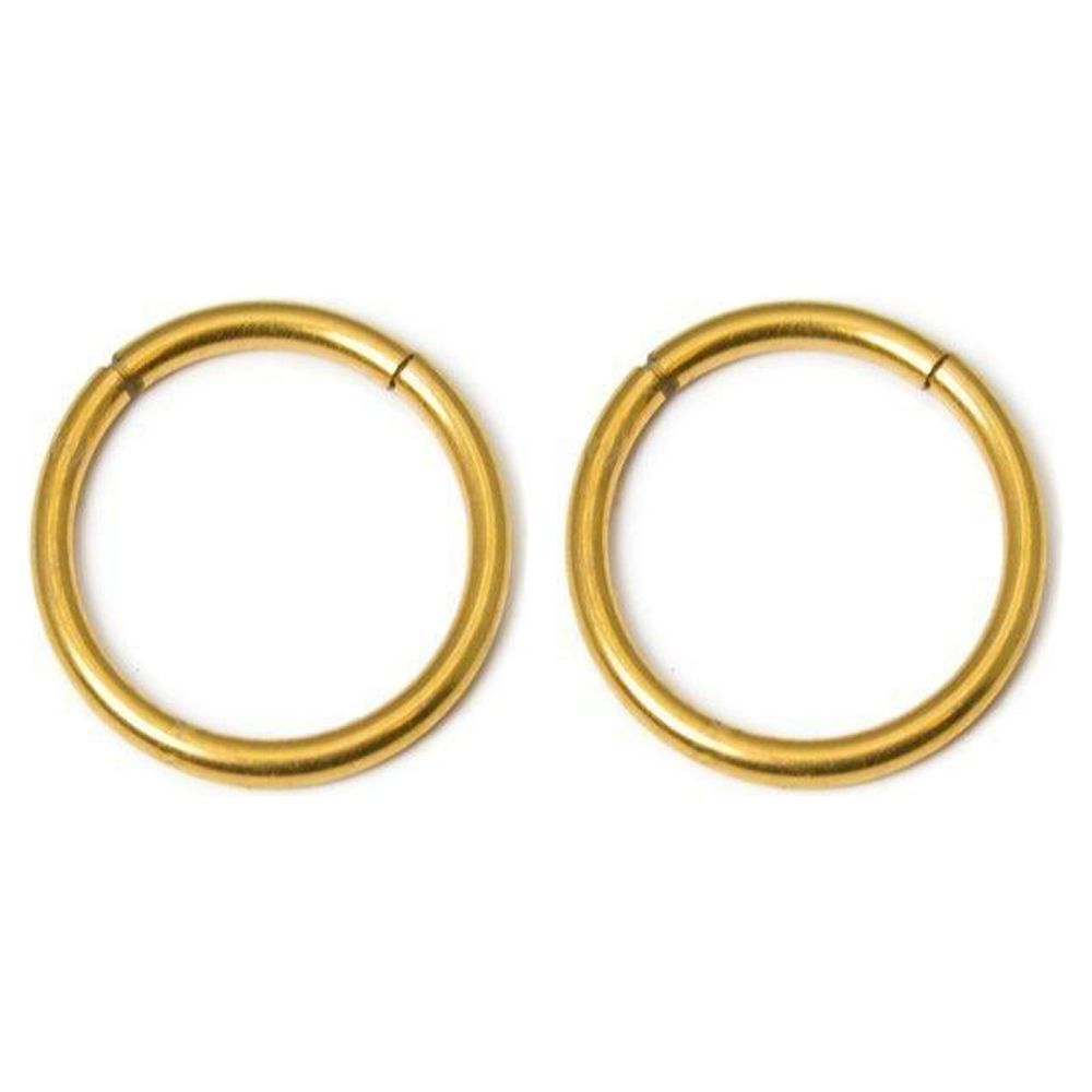 16g 3/8" Seem less Segment Ring Gold Anodized Surgical Steel 2pc