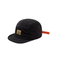 thumbnail image 2 of Men Women Short Brim Flat Brim Adjustable Cap, Japanese Streetwear 5 Panel Baseball Cap, Quick Dry Polyester Structured Snapback Hat for Street Outfits, Lightweight Flat Brim Dad Hat Black, 2 of 7