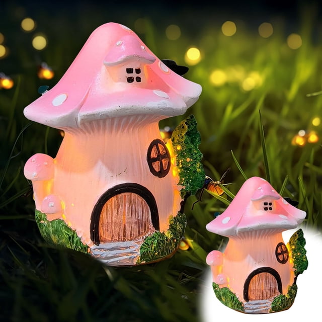 Christmas Swamms Luminous Resin Garden Small House Decoration Courtyard Decoration
