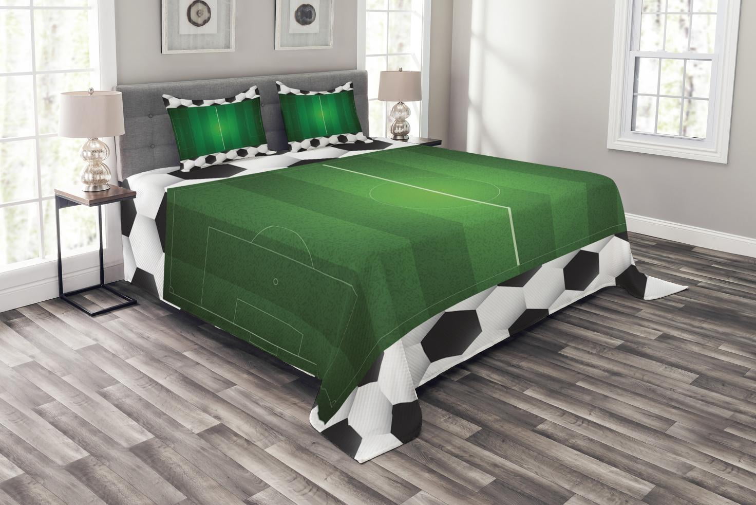 Soccer Bedspread Set Football Field Tiendamia Com