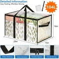 thumbnail image 2 of AcerichFad Moving Bags Heavy Duty, 6 Pack 104 L Extra Large Packing Storage Bags with Reinforced Handle Zipper for Moving Travel Camping College Supplies, Clear, 2 of 7