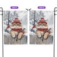 thumbnail image 2 of Playful Maine Coon Welcomes Winter Snowy Day with Cardinal Bird Garden Flag 12x18in Double Sided Cat Lover Kitten Owner Gifts Outdoor Decor - 2017, 2 of 5