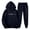 Dark Blue, variant on Men’s Matching Sweat Outfit Big and Tall Pullover Warm Tracksuit Sweatsuit Set Regular Fit Hooded Sweat Matching Set Ribbed Cuffs Fall Winter
