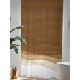 thumbnail image 4 of Sheer Curtains 96 Inches Long, Ombre Waves Semi Sheer Curtains Light Filtering Window Treatment, Abstract Art Gradient Brown Modern Privacy Voile Drapes for Living Room Bedroom 52x96 Inch, 4 of 7