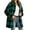 02_Army Green, variant on KICILVS Fleece Cardigans for Women Button Down Hooded Plaid Coat Warm Fuzzy Sherpa Cardigan Oversized Winter Outwear with Pockets
