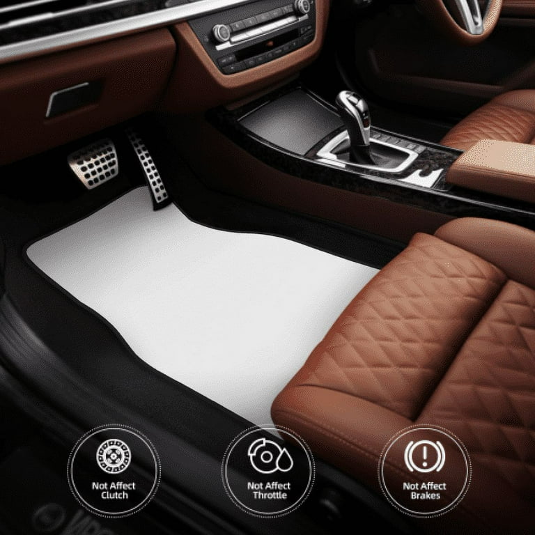 Car Floor Carpet Set of 4 Piece Crown Teeth Design Auto Interior Floor Mats Front and Rear Carpets for Truck Sedan