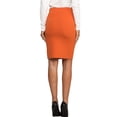 thumbnail image 2 of Doublju Women's Mid Knee Length H Line Pencil Skirt 2 (Plus Size Available), 2 of 4