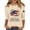 Beige, variant on Iaqnaocc Shirts for Women 3/4 Sleeve 250 anniversary usa shirt Trendy Patriotic Flag Print Tee Fashion Fall Spring Round Neck Vacation Outfits White M