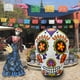 thumbnail image 5 of Inflable de Halloween Catrina Calavera Día de Muertos Artego con led 1.4m, 5 of 8