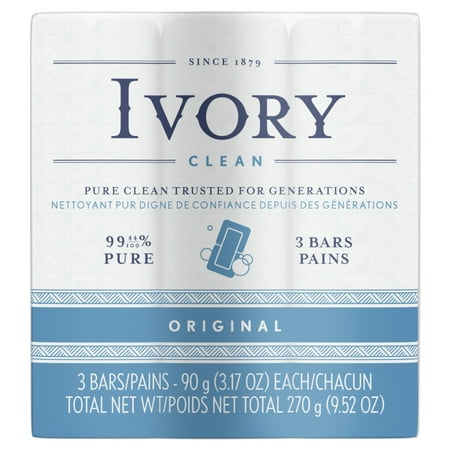 Ivory Clean Original Personal Bar 3.17oz, 3 count