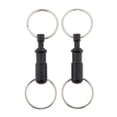 thumbnail image 2 of 2x Detachable Pull Apart Quick Release Keychain Key Separate Key Black, 2 of 4