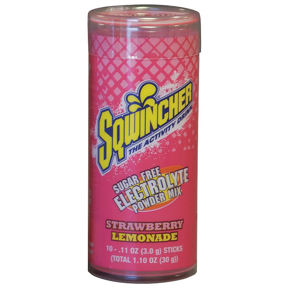 Sqwincher Strawberry Lemonade Powder Sugar Free Sports Drink Mix