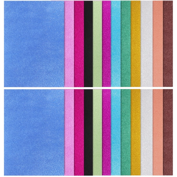 Brillo Paper 26 hojas de papeles de artesanía de brillo Papeles Sparkle Cardstock ...
