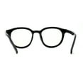 thumbnail image 2 of Hipster Round Horn Rim Inset Blue Light Filter Computer Lens Glasses Black, 2 of 4