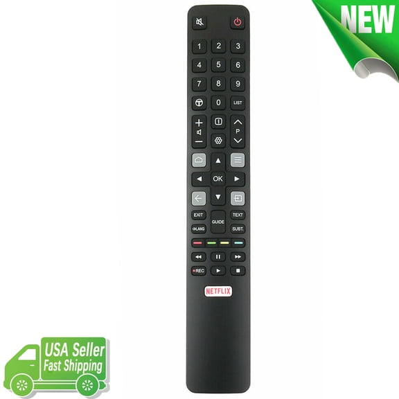 1801-A Replacement Remote Control for TCL TV 50P6US 50P20US 55P6US 49C2US 43P6US