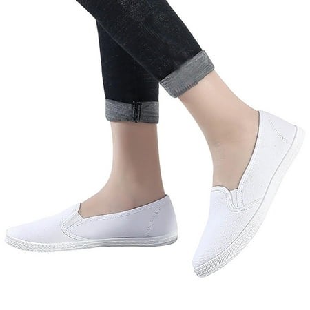 

Cathalem Women Sandals High Wedge Ladies Comfortable Shoes Fashion Casual Versatile Flat Casual Women s Canvas Women s Casual Shoes White 6.5