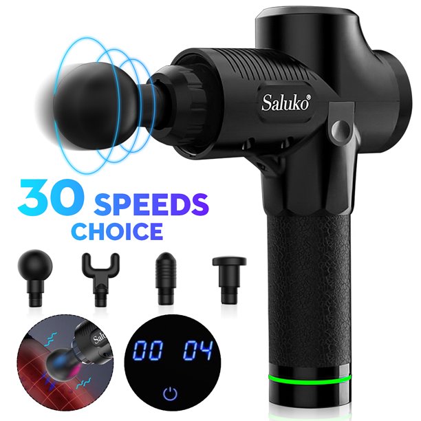 Muscle Massage Gun with 4 Heads,Percussion Massage Gun for Athletes