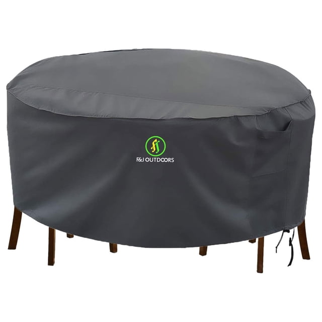 F&J Extérieur Table de Patio et Chaise Housse Imperméable, 84 x 84 x 27,50 Pouces