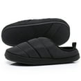 thumbnail image 6 of Down Cotton Slippers for Men Comfy Warm Slip on Shoes Memory Foam House Shoes, Black 10, 6 of 6