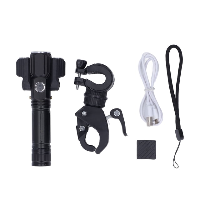 Torche Multifonction en Forme d'Avion, Lampe de Poche à Trois Têtes en Aluminium Lampe de Poche à Trois Têtes pour Extérieur Expérience Inégalée