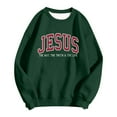 thumbnail image 4 of Christmas Sweatshirt for Women 2026 Long Sleeve Crewneck Jesus The Way The Truth The Life Christian Sweat Shirts Pullover Top, 4 of 4